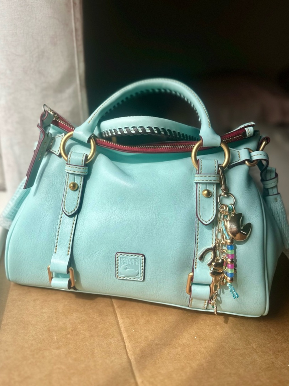 VIRAL NWT Dooney & Bourke Florentine Satchel in Pale Blue